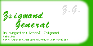 zsigmond general business card
